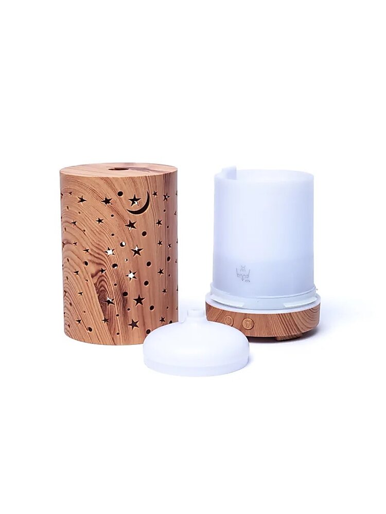 Aroma diffuser Starlight houtmotief 200 ml