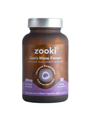 Zooki Lion’s Mane Focus + Liposomal (60 capsules)