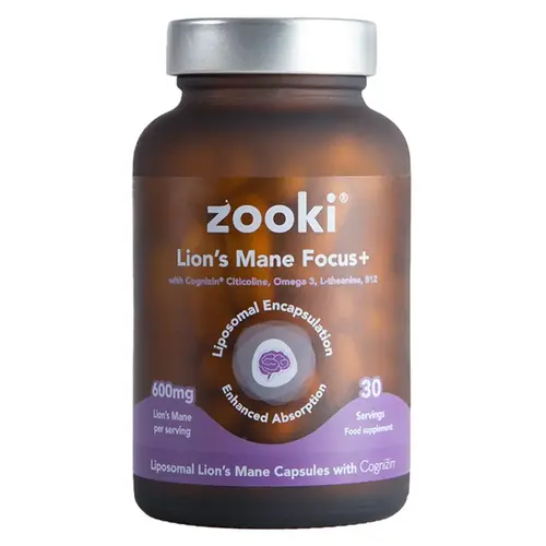 Zooki Lion’s Mane Focus + Liposomal (60 capsules)
