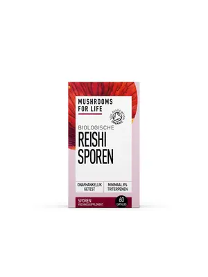 Mushrooms For Life Mushrooms For Life Reishi Sporen Paddenstoelen Capsules Bio