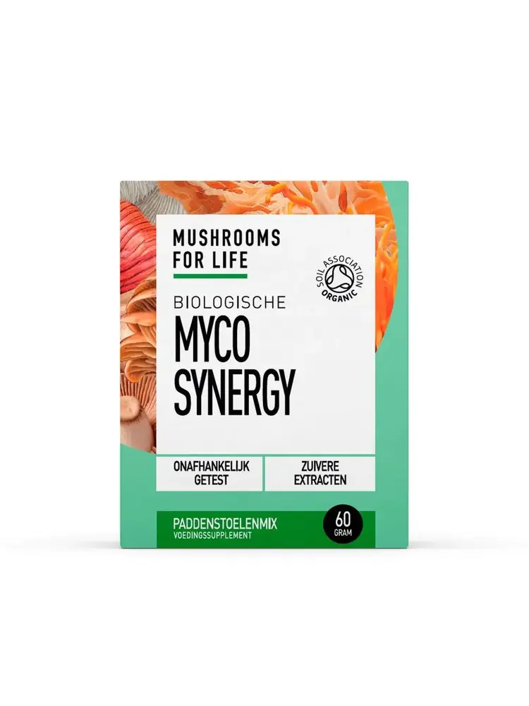 Mushrooms For Life Mushrooms For Life Myco Synergy Paddenstoelen Poeder Bio
