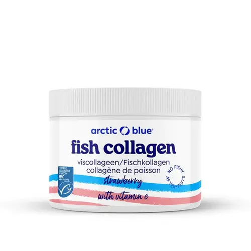 Arctic Blue Noors Viscollageen Poeder met Vitamine C en aardbeismaak