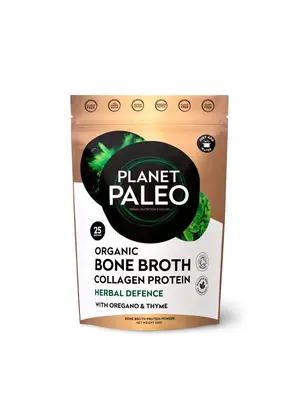 Planet Paleo Organic Bone Broth Collagen Protein Herbal Defence