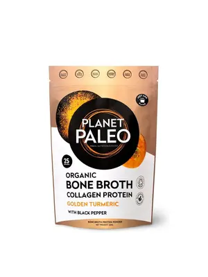 Planet Paleo Organic Bone Broth Collagen Protein Golden Turmeric