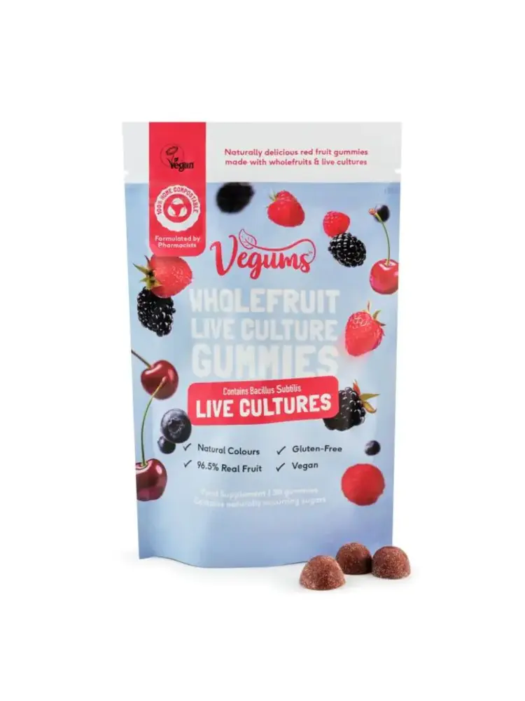 Vegums  Vegums Wholefruit Live Culture Gummies
