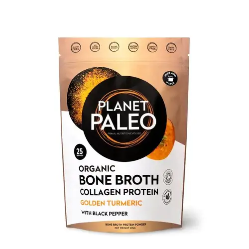 Planet Paleo Organic Bone Broth Collagen Protein Golden Turmeric