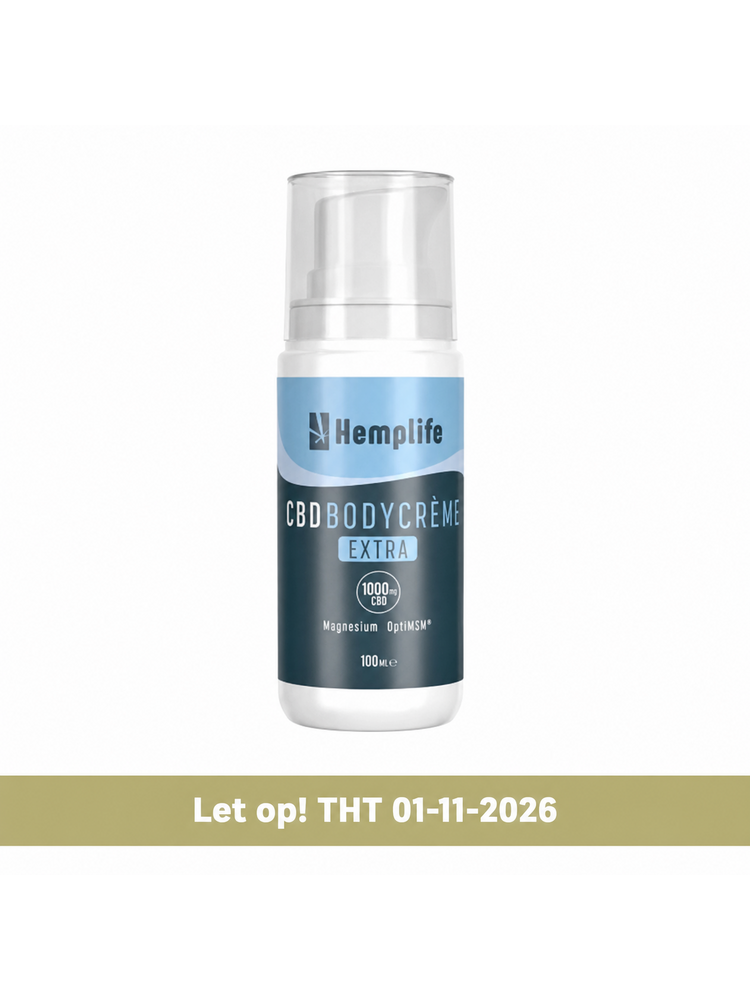Hemplife Hemplife CBD + Magnesium Bodycrème Extra 1000mg
