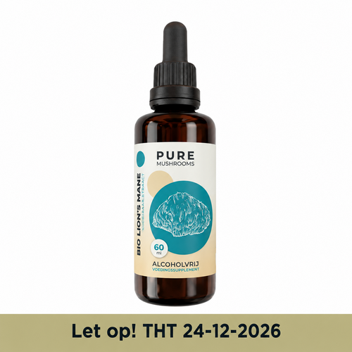 Pure Mushrooms Lion's Mane Paddenstoelen Extract Alcoholvrij Bio