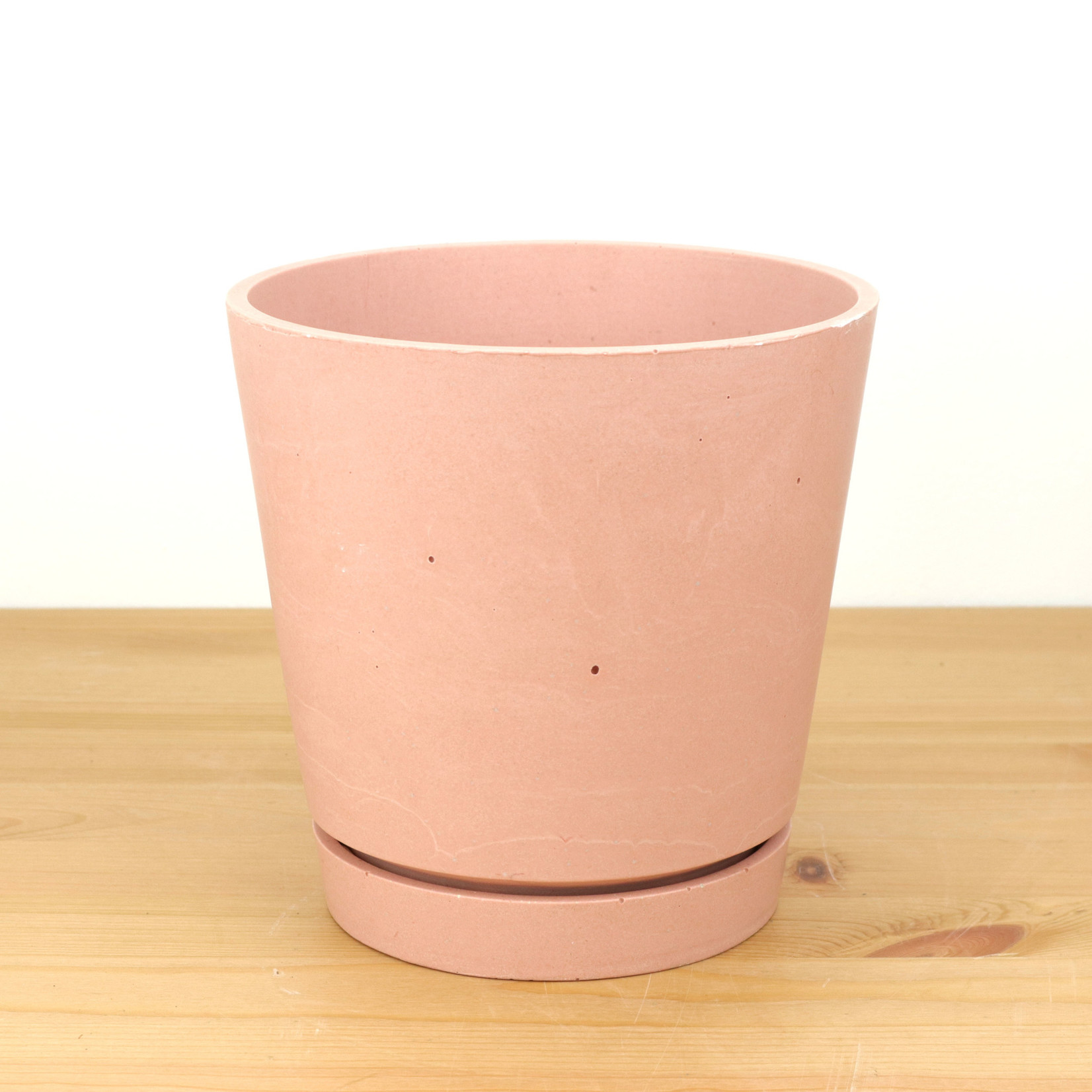 Dodecahedron Handgemaakte roze pot - Ø18