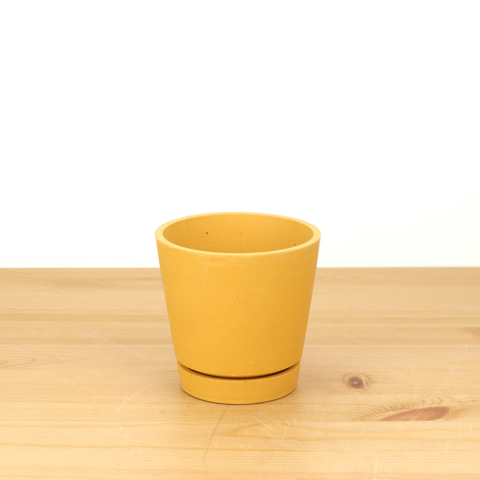 Dodecahedron Handgemaakte oker pot - Ø10