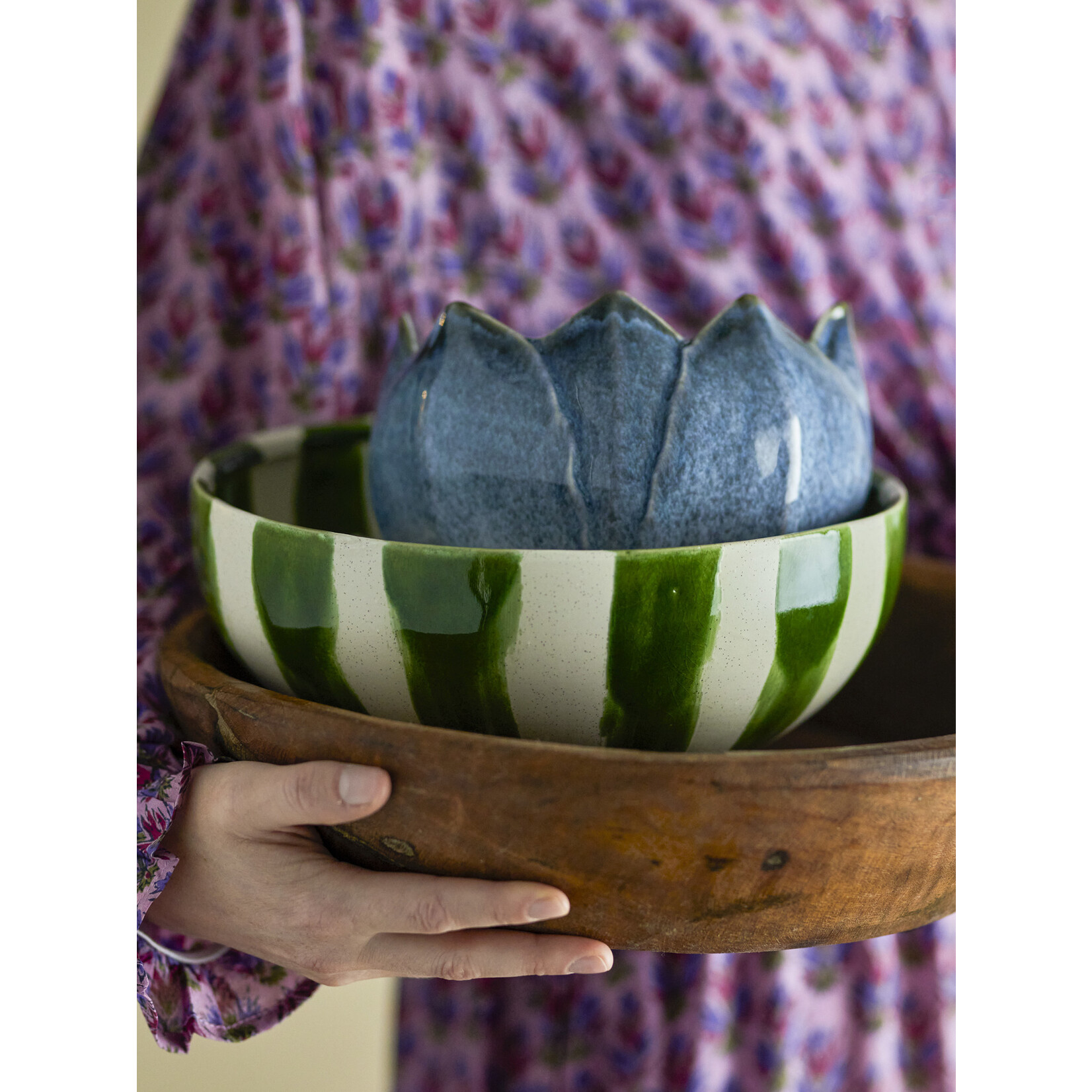 Bloomingville Bedour blauw  - Ø14