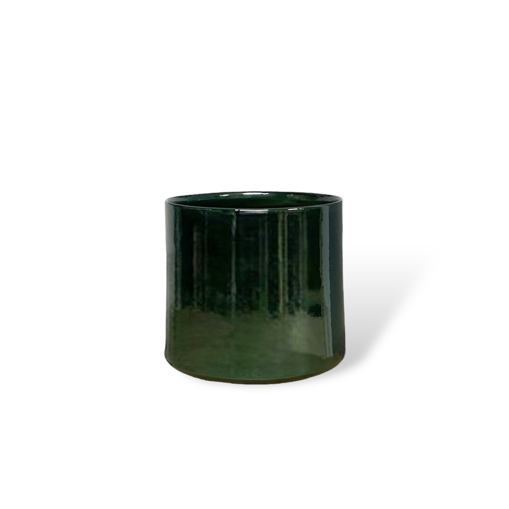Cocoon Pot conic metalic green - Ø34