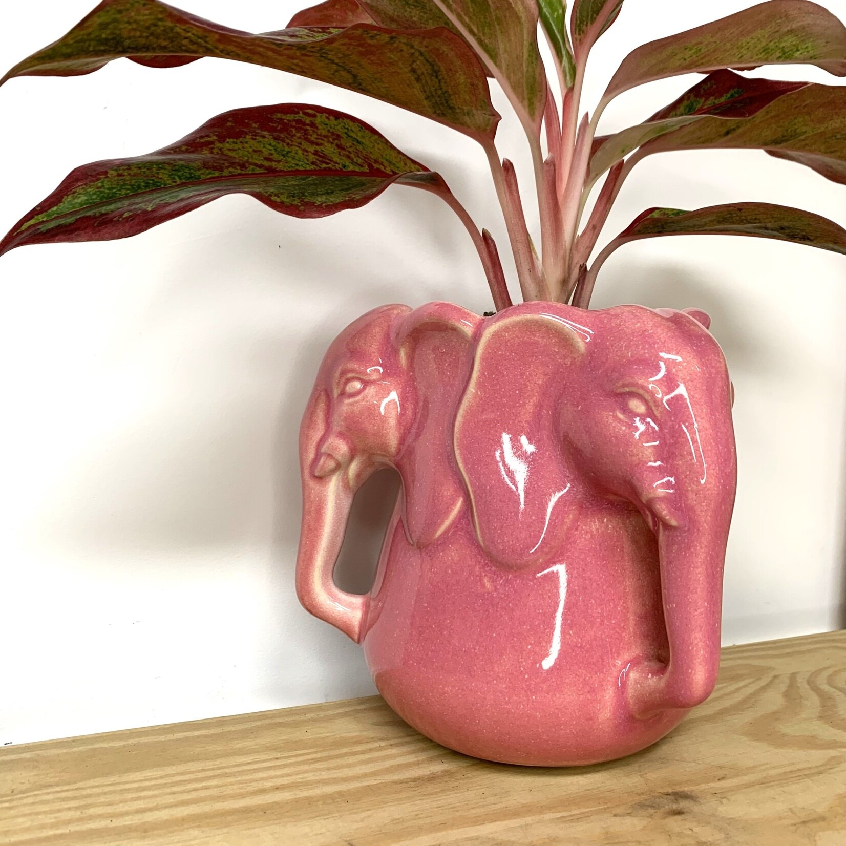 Bloomingville Pontus vaas roze olifant - Ø09