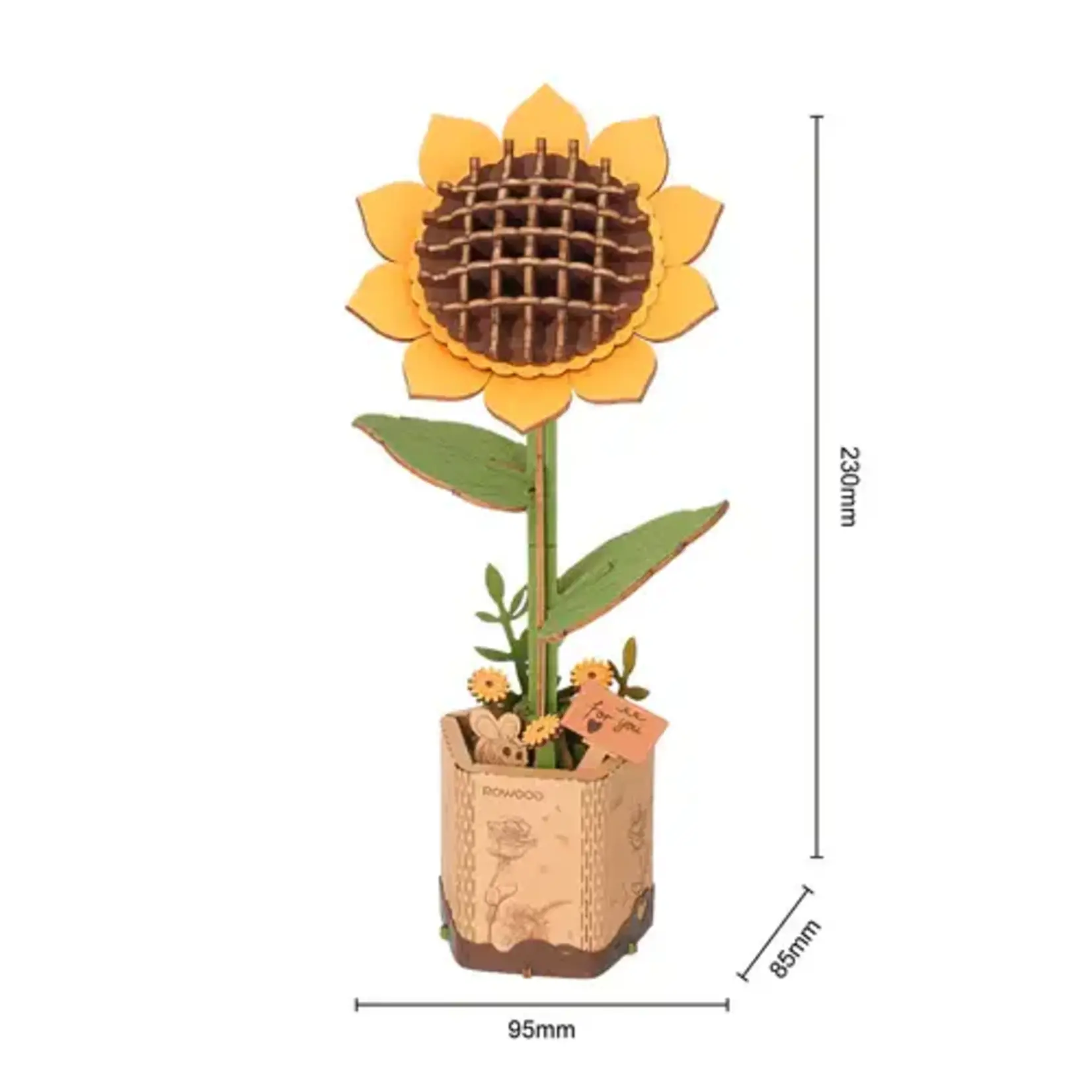 Robotime DIY - Houten bloem Sunflower