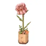 Robotime DIY - Houten bloem Pink Rose