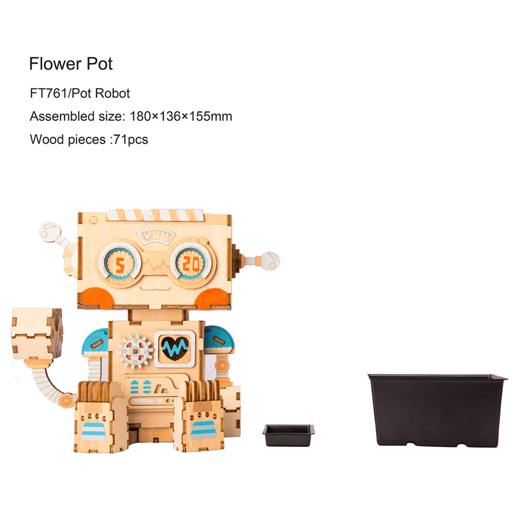 Robotime DIY Flowerpot Robot