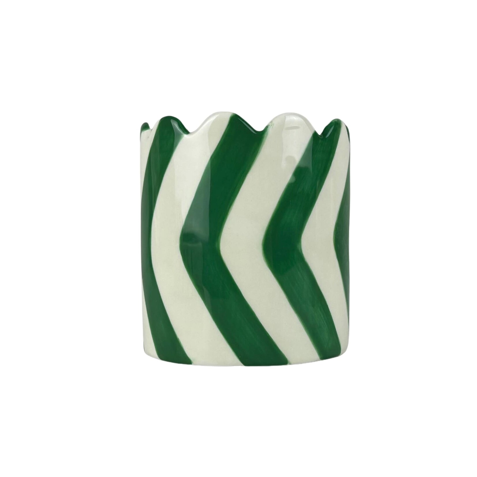 Que Rico Small pot - green/white - Ø07.5