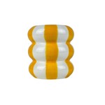 Que Rico Small pot - yellow/white -  Ø05.5