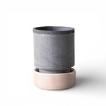 Bergs Potter Hoff pot grey met schotel quartz rose  - Ø13