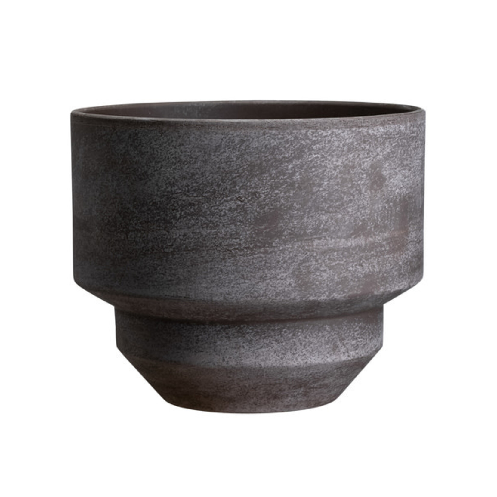 Bergs Potter Hoff pot grey met schotel rose - Ø28