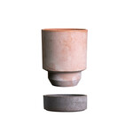 Bergs Potter Hoff pot rose met schotel grey - Ø11