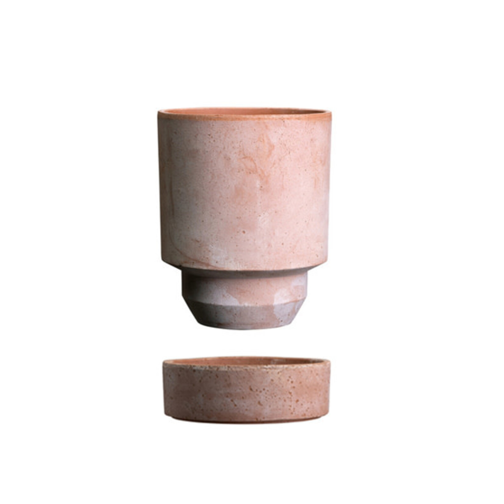 Bergs Potter Hoff pot rose met rose schotel - Ø11