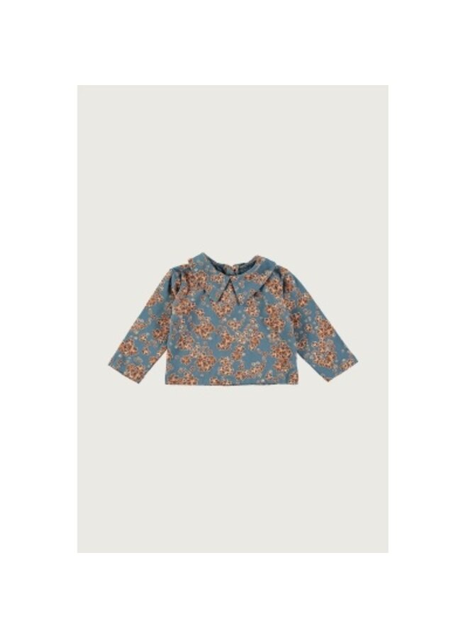 MEXICAN FLOWERS BABY COLLAR T-SHIRT