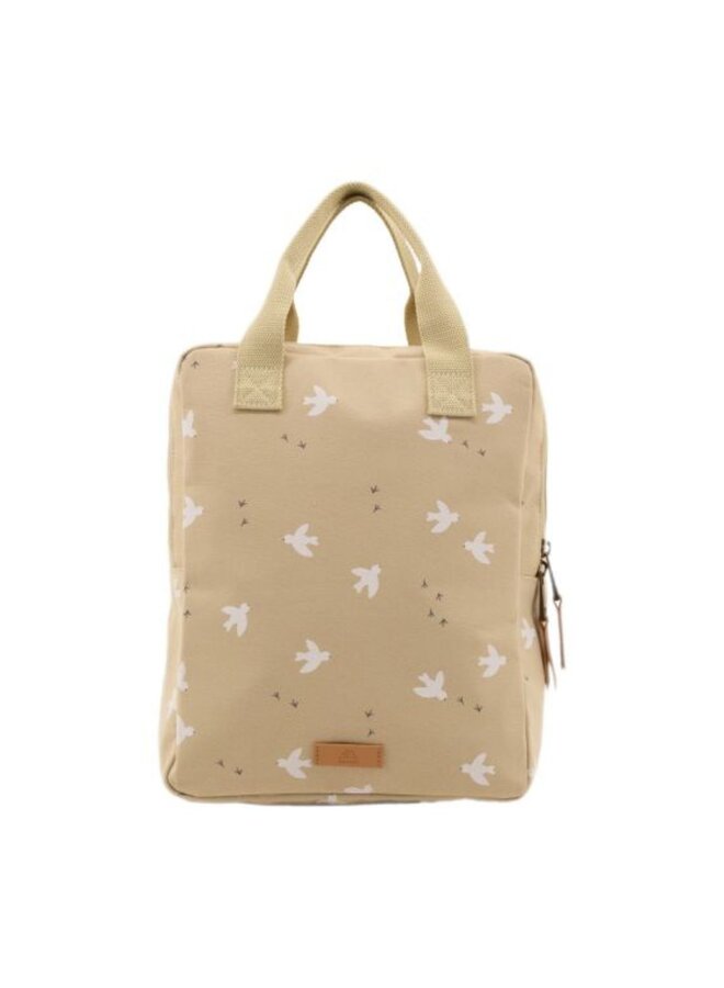 Backpack All Over Print Bird Natural