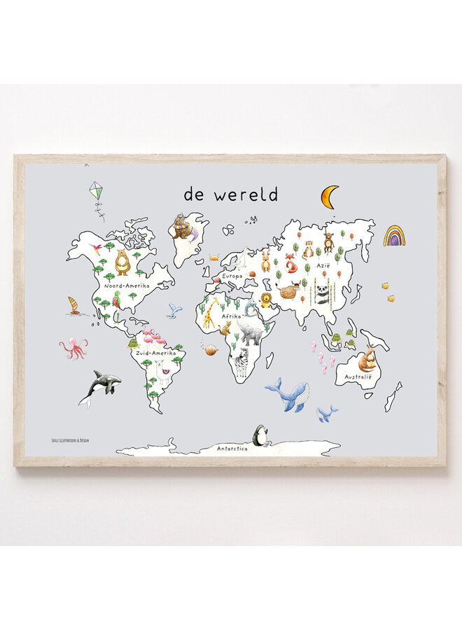 Poster van de wereld 30x40