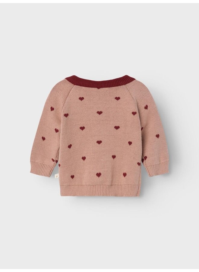 NMFSARAN LS KNIT CARD LIL Nougat