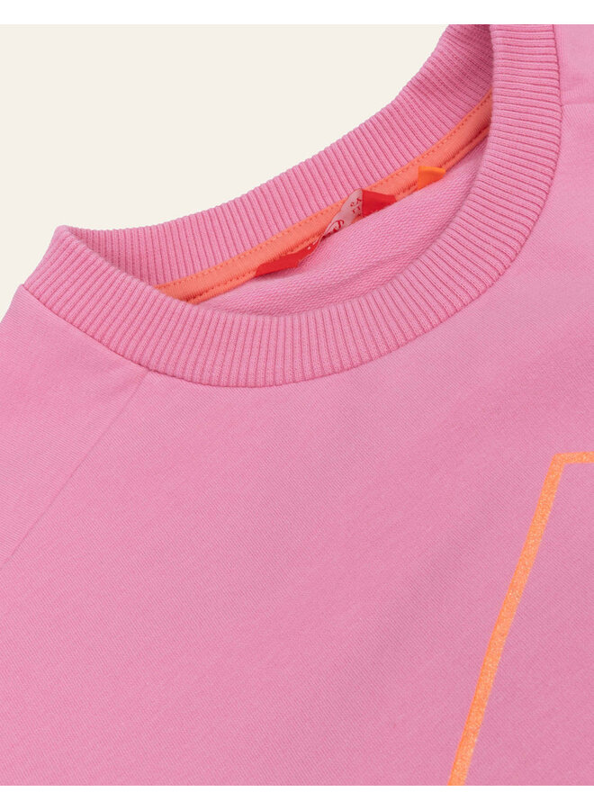 Hooray sweater smiley logo - pink