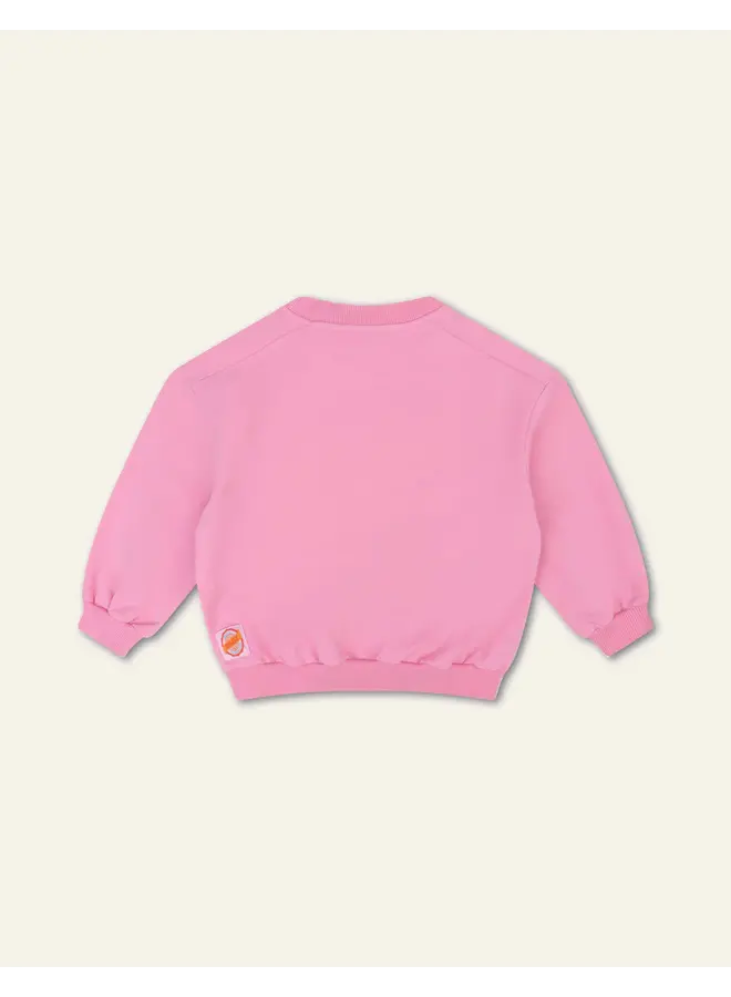 Hooray sweater smiley logo - pink