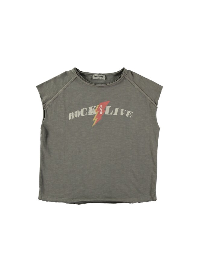 T-shirt Rock & live sleeveless