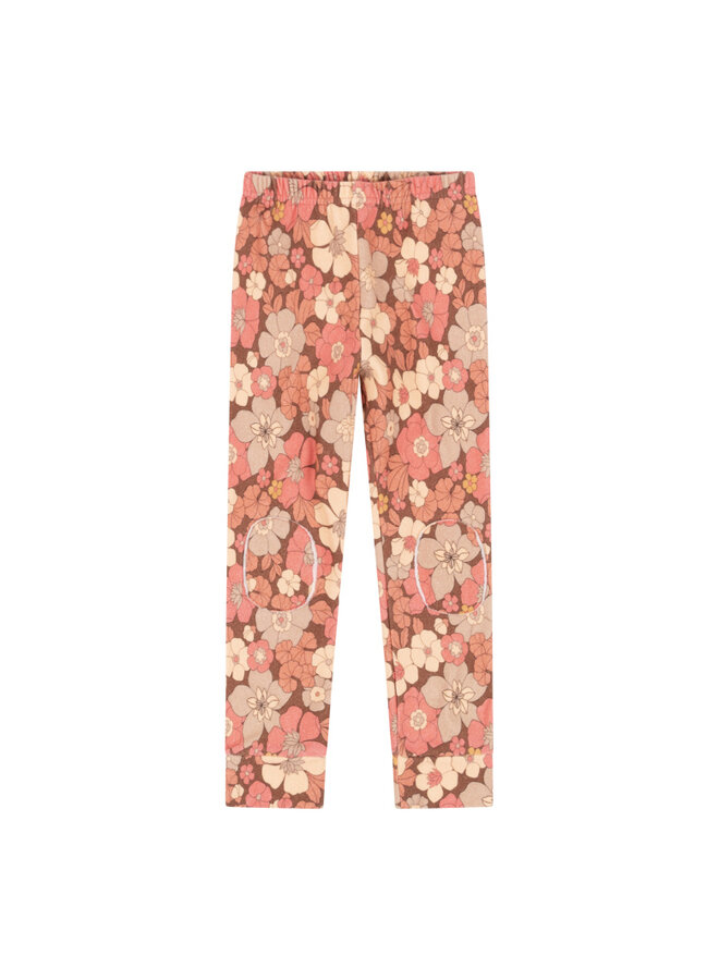 Legging Winter Flowerpower Peach