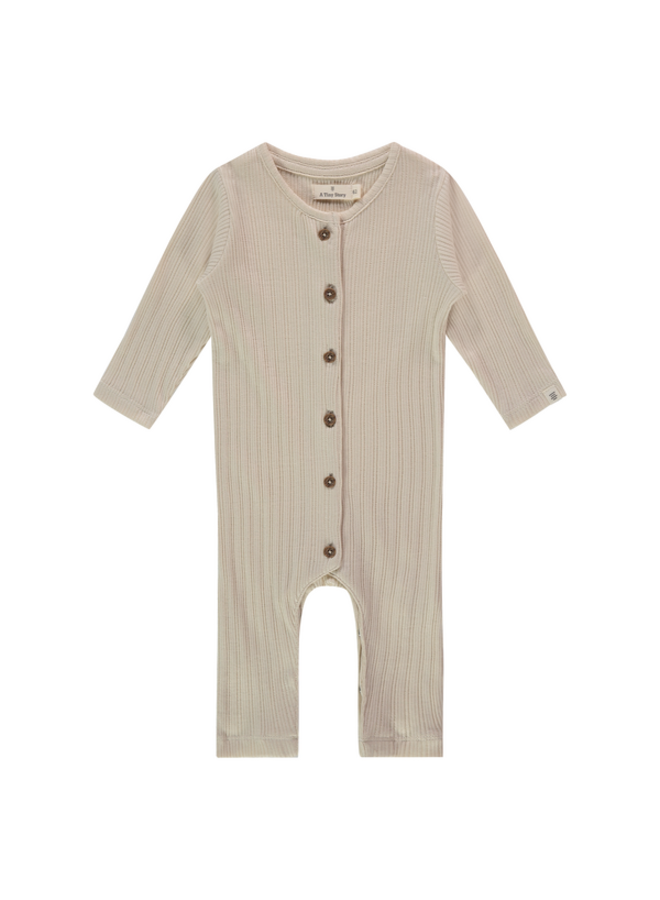 Baby Suit LS , Pearl