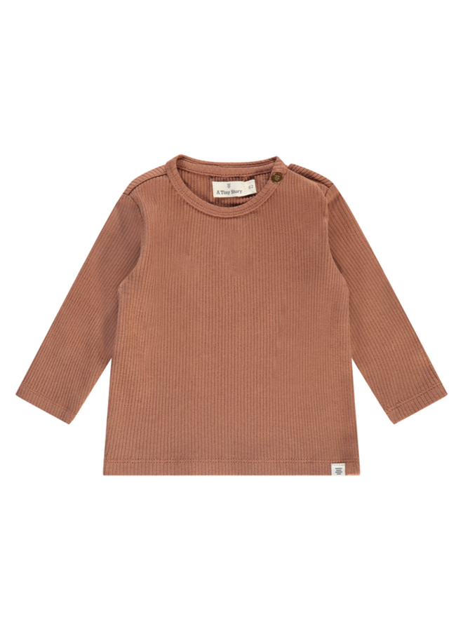 Baby T-shirt LS , Mocha