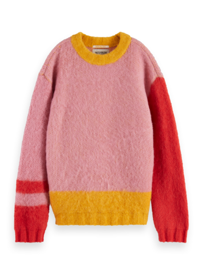 Fluffy Colour Block Pullover