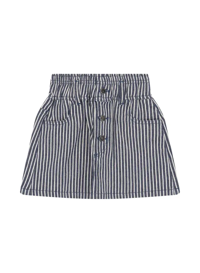 Paperbag Skirt Striped Denim