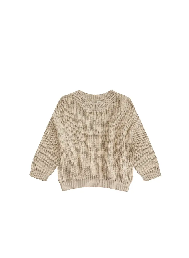 Knit - Oversized Sweater , Sand , YWNO-080NAZ