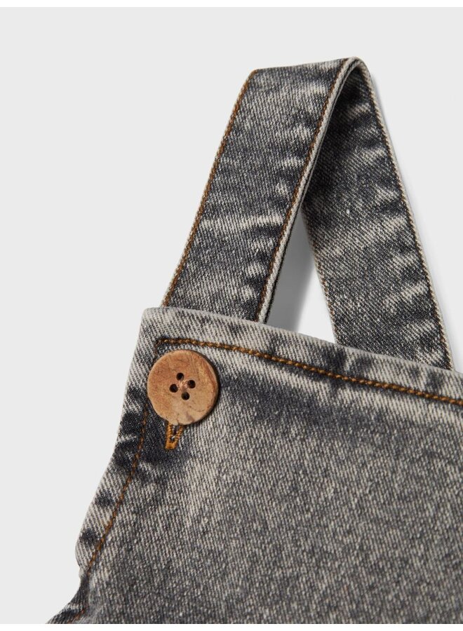 NMFtems Loose Dnm Overall , 13238592 , Light Grey Denim