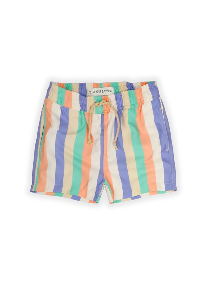 Swim Shorts Multicolour Stripes , Nectarine , S25-1847