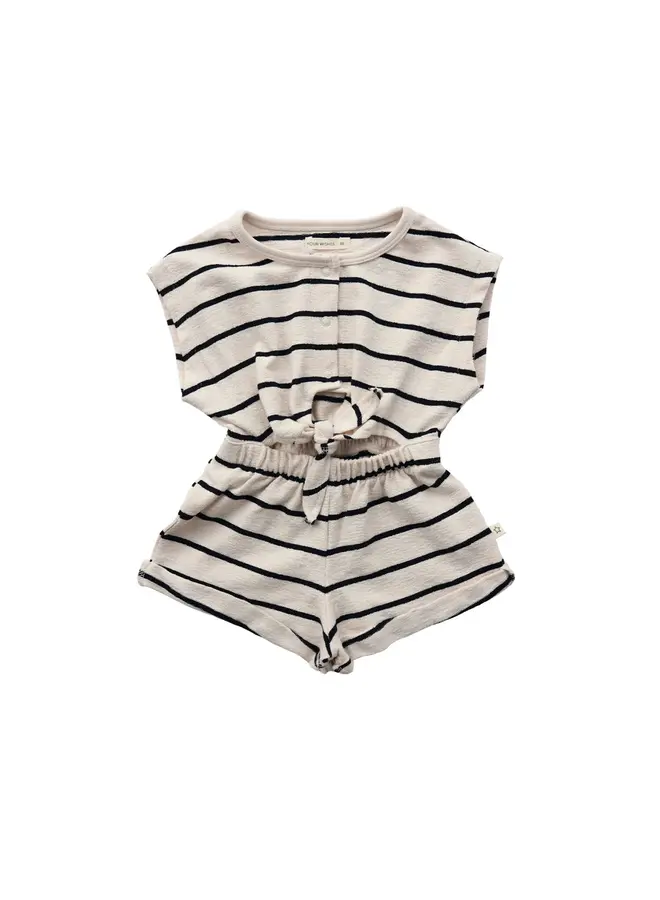 Stripes , Front Tie Playsuit