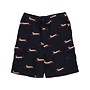 Twill Shorts  W. Pockets & Embroidery, Navy W. Surfing Dog, 251-111-409