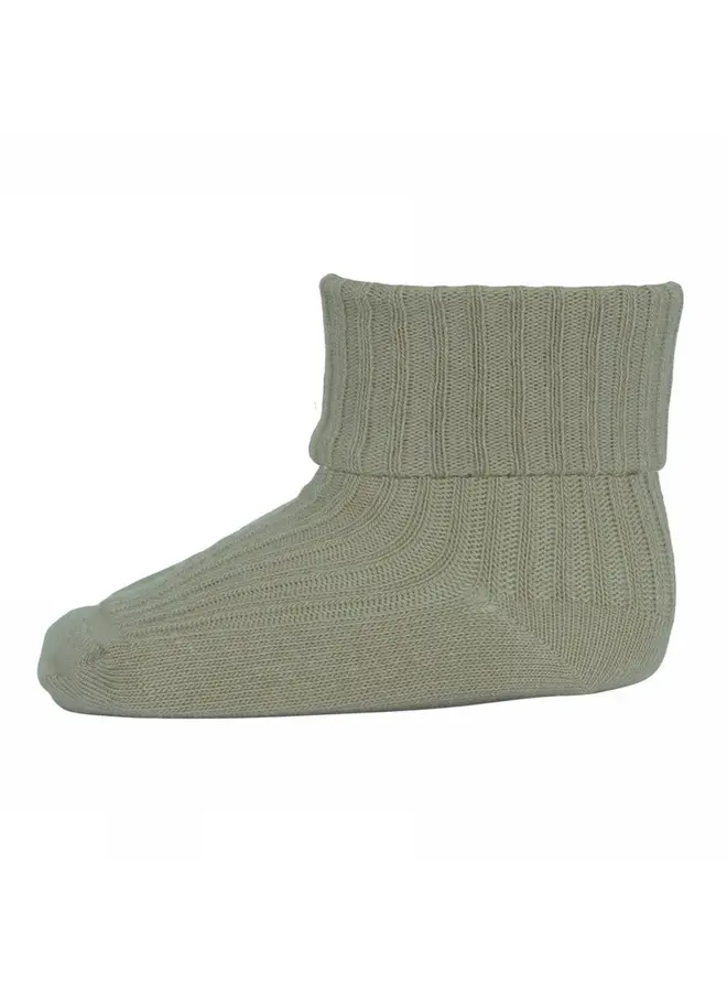 Cotton Rib Baby Socks, Desert Sage