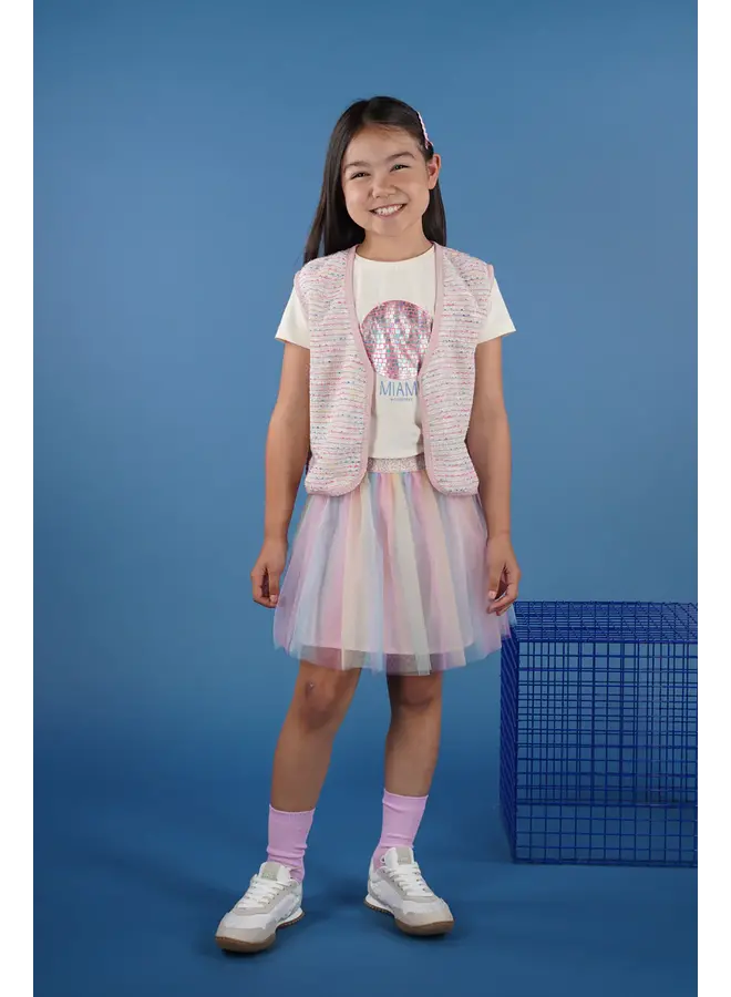 Sisley Miami Disco T-shirt , M502-5400 , Warm White , SS25