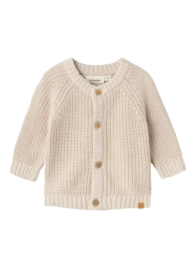 NBNEMLEN LS knit card turtledove