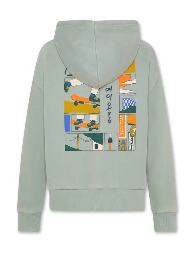 Eldo sweater comics-light teal
