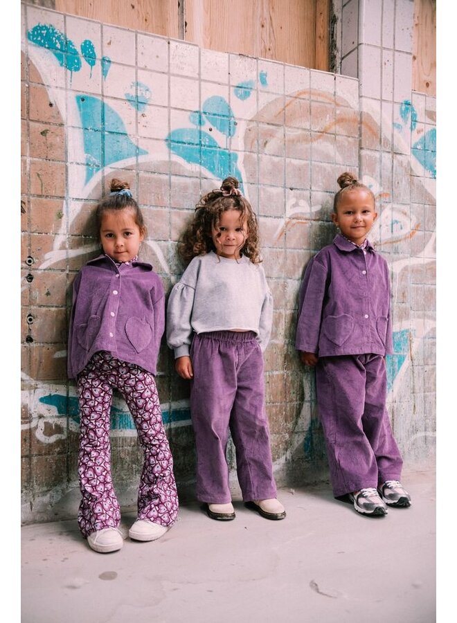 Mimi overshirt - purple corduroy