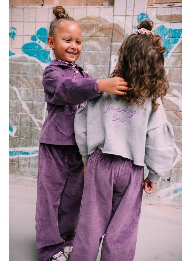 Mimi overshirt - purple corduroy
