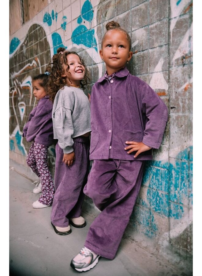 Mosie pants - purple corduroy